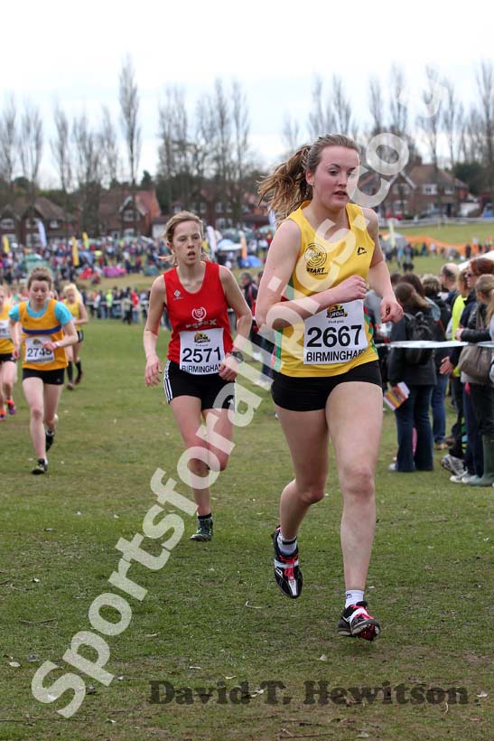 Ailsa McGregregor in the Under-20 Women, McCain Inter Counties Cross Country, Cofton Park, Birmingham.